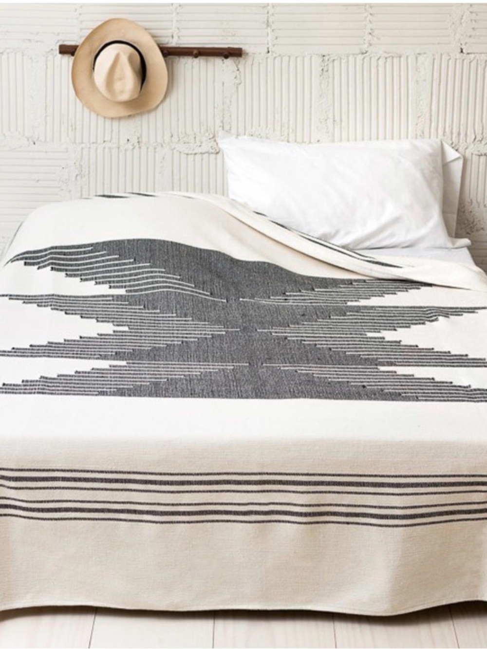 **THE CITIZENRY** Black & Cream Throw blanket Kingsize RARE!